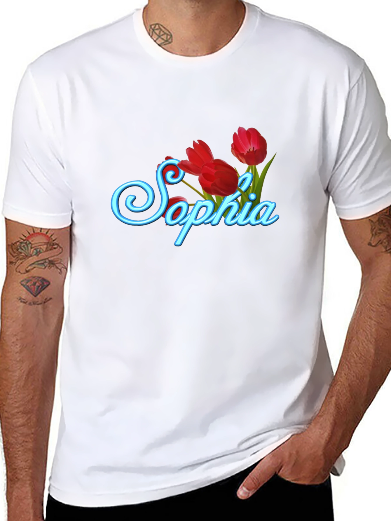Sophia Tulip Black T-Shirt