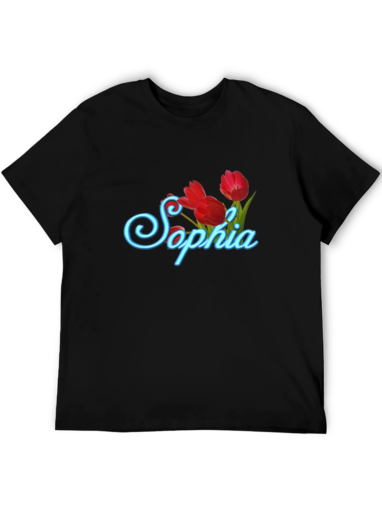 Sophia Tulip Black T-Shirt