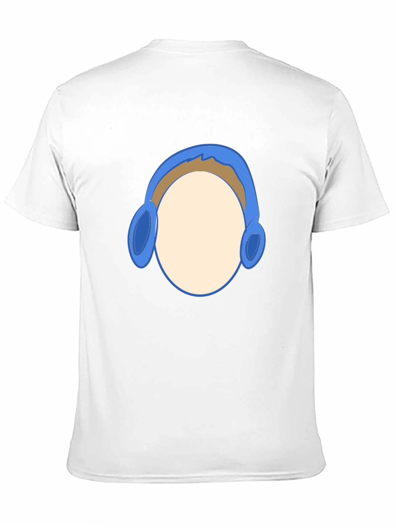 Black T-Shirt with Headphone Graphic