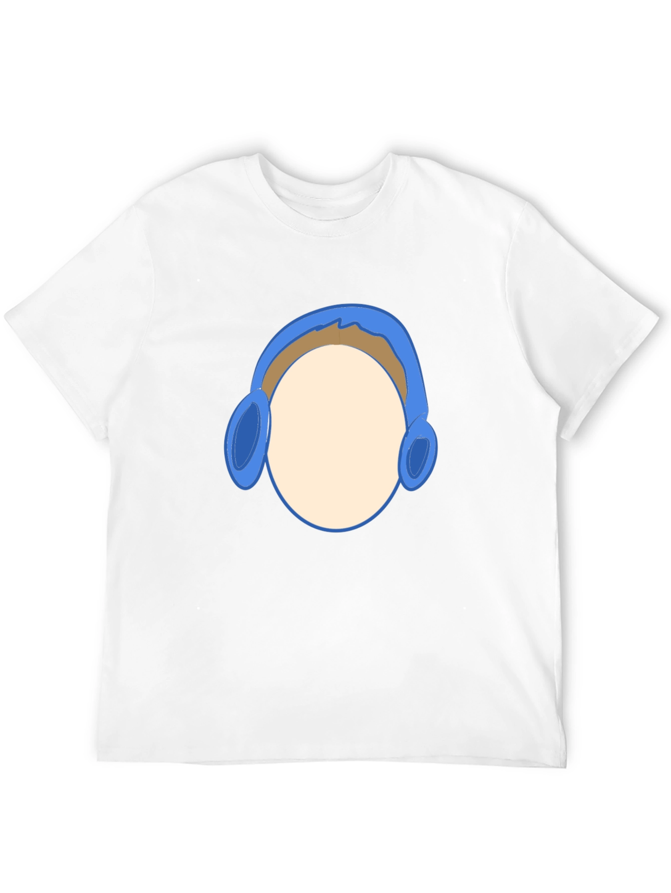 Black T-Shirt with Headphone Graphic