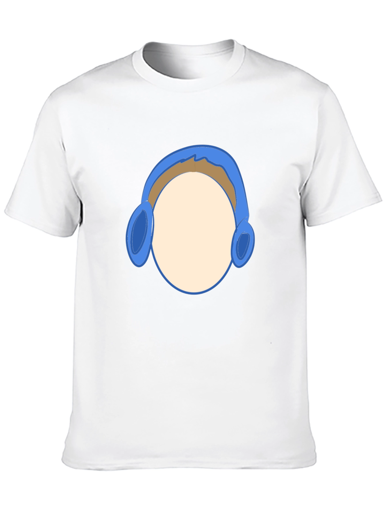 Black T-Shirt with Headphone Graphic
