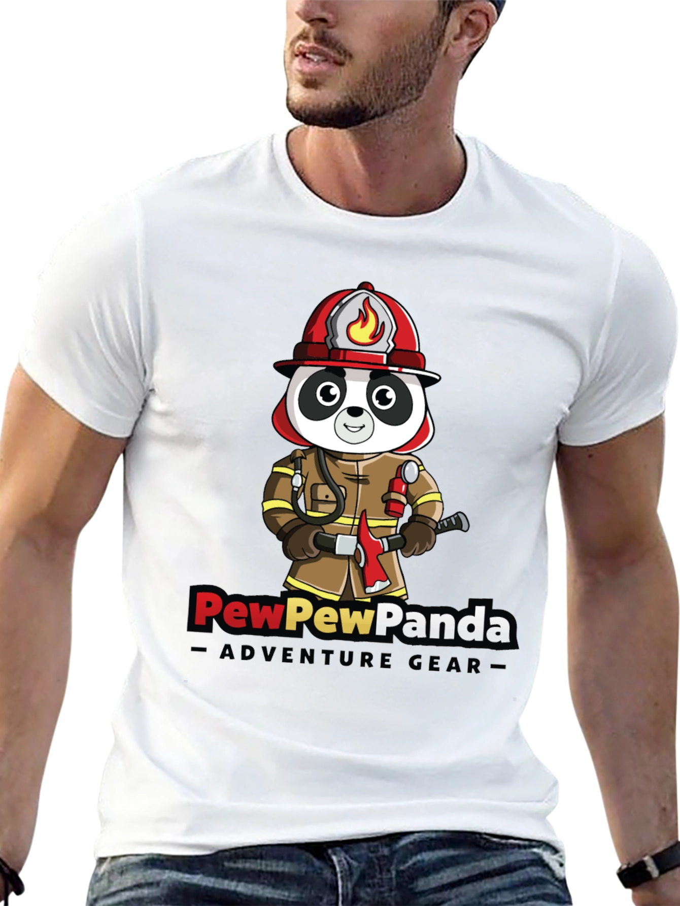 PewPewPanda Firefighter T-Shirt - Adventure Gear