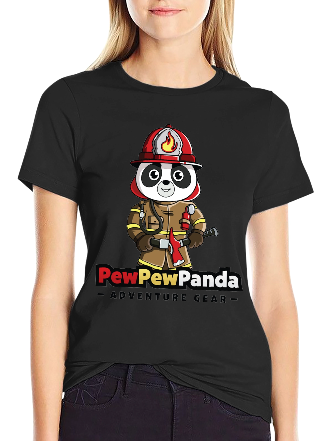 PewPewPanda Firefighter T-Shirt - Adventure Gear