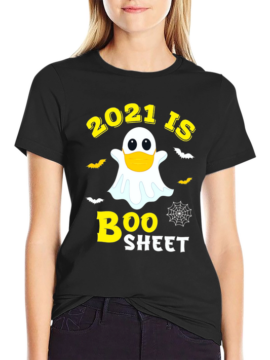 2021 Is Boo Sheet Funny Halloween Ghost T-Shirt