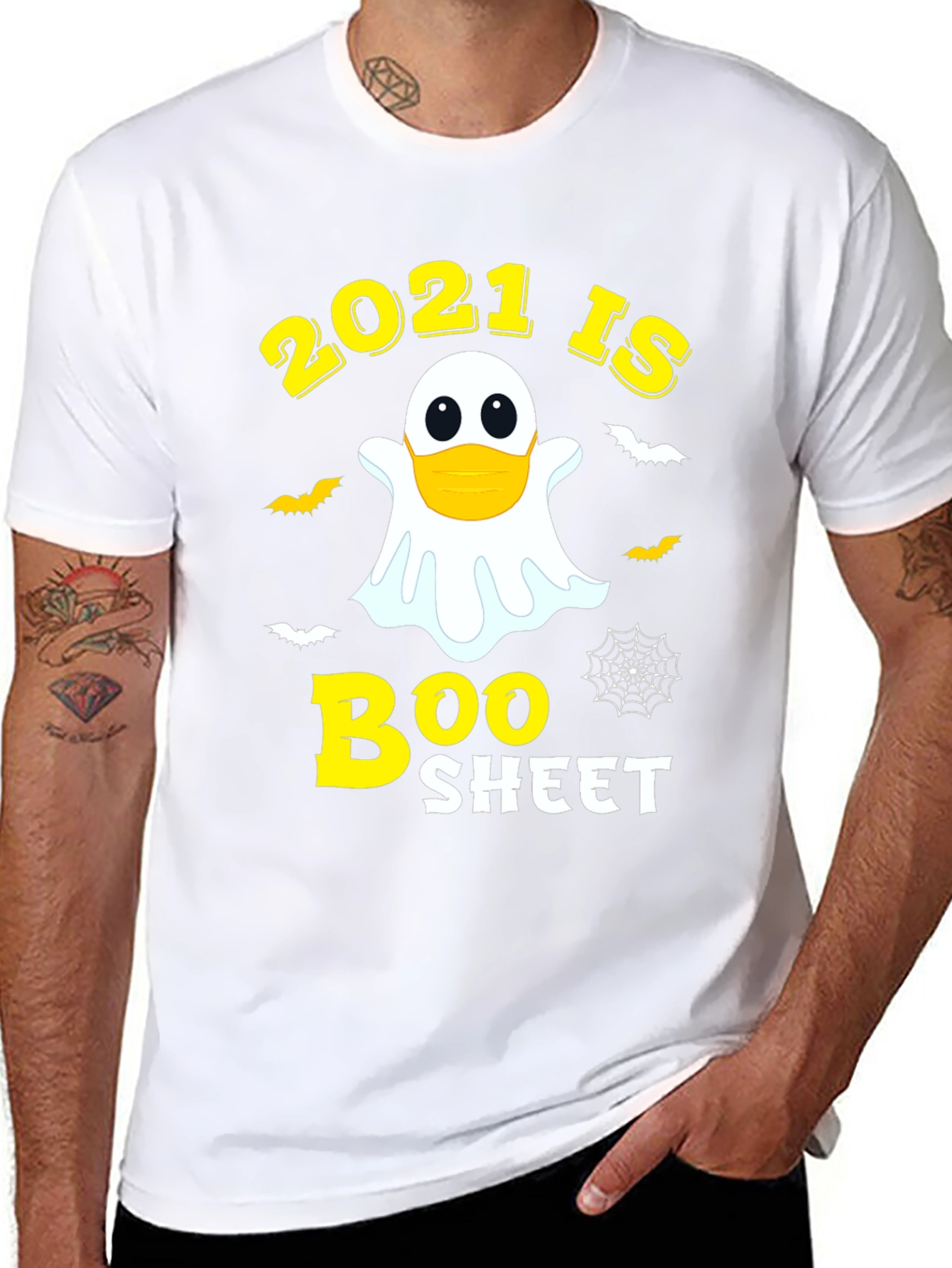 2021 Is Boo Sheet Funny Halloween Ghost T-Shirt