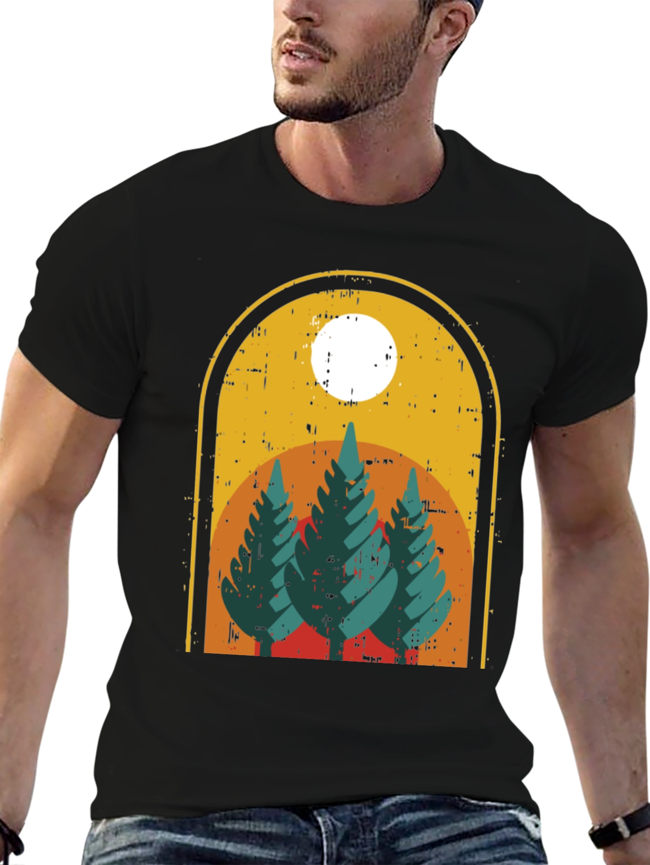 Retro Forest T-Shirt - Nature Adventure Tee