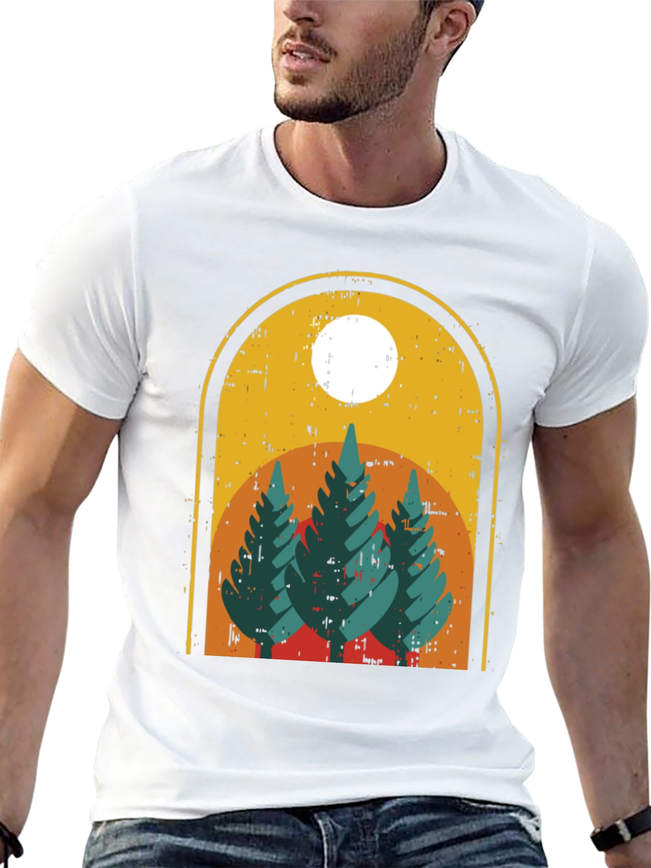 Retro Forest T-Shirt - Nature Adventure Tee