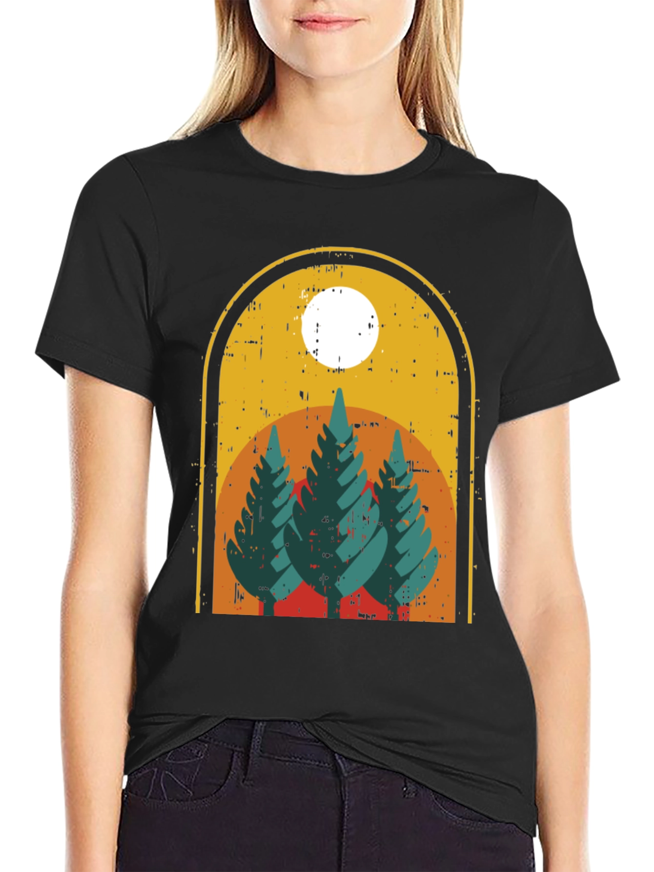 Retro Forest T-Shirt - Nature Adventure Tee
