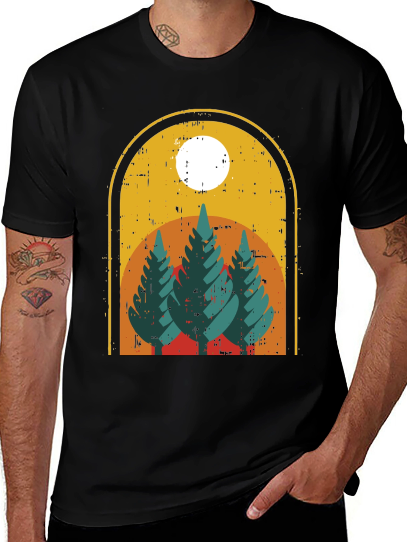 Retro Forest T-Shirt - Nature Adventure Tee