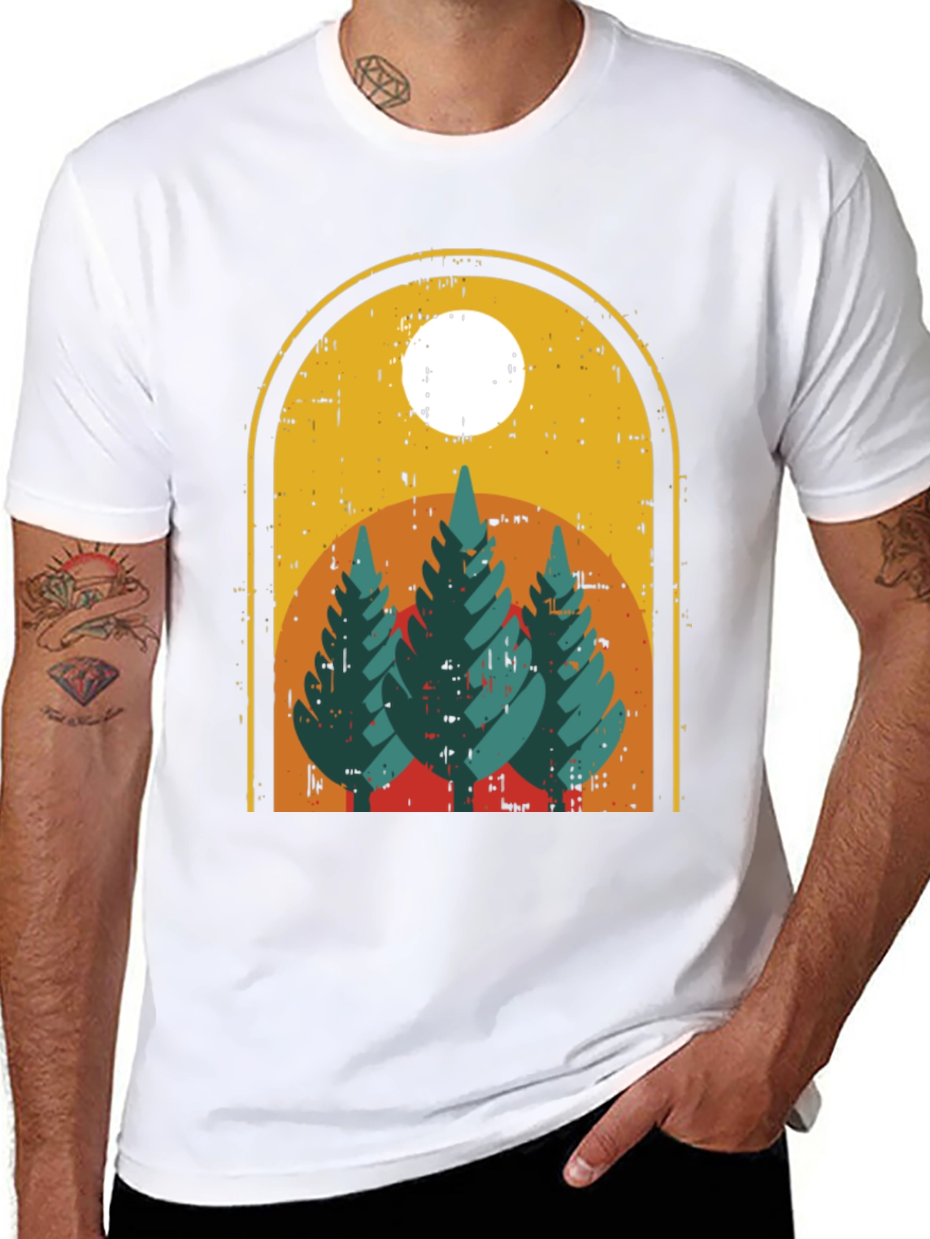 Retro Forest T-Shirt - Nature Adventure Tee