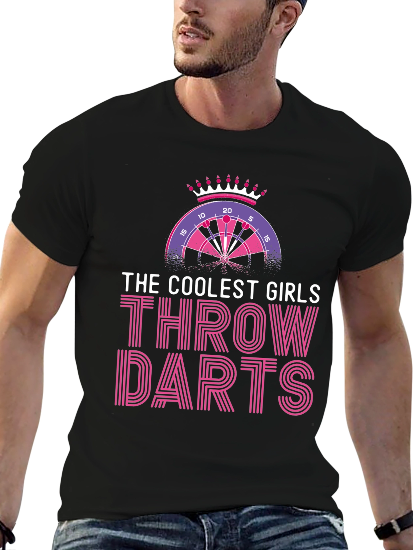 Coolest Girls Throw Darts Graphic T-Shirt