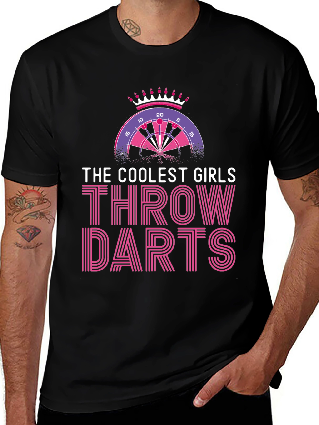 Coolest Girls Throw Darts Graphic T-Shirt