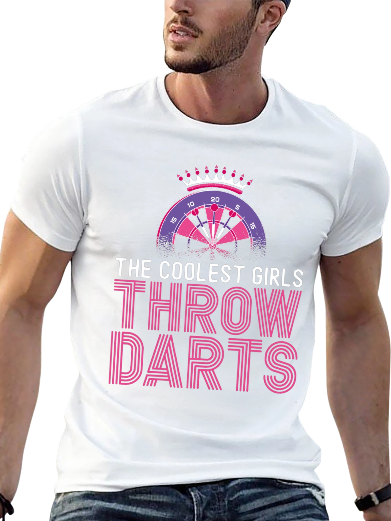 Coolest Girls Throw Darts Graphic T-Shirt