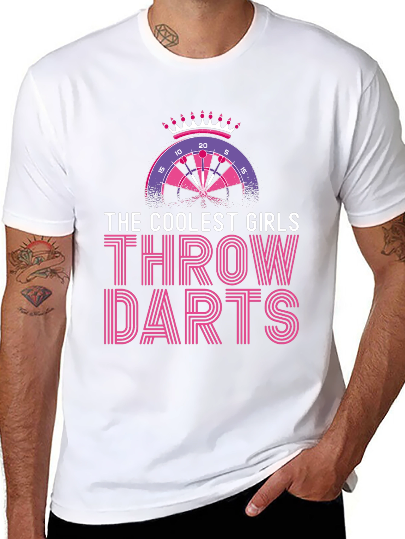 Coolest Girls Throw Darts Graphic T-Shirt