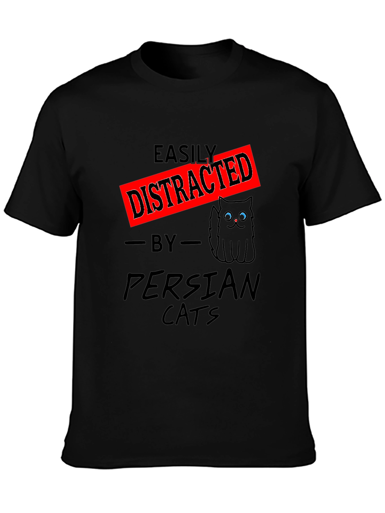 Easily Distracted by Persian Cats Graphic T-Shirt