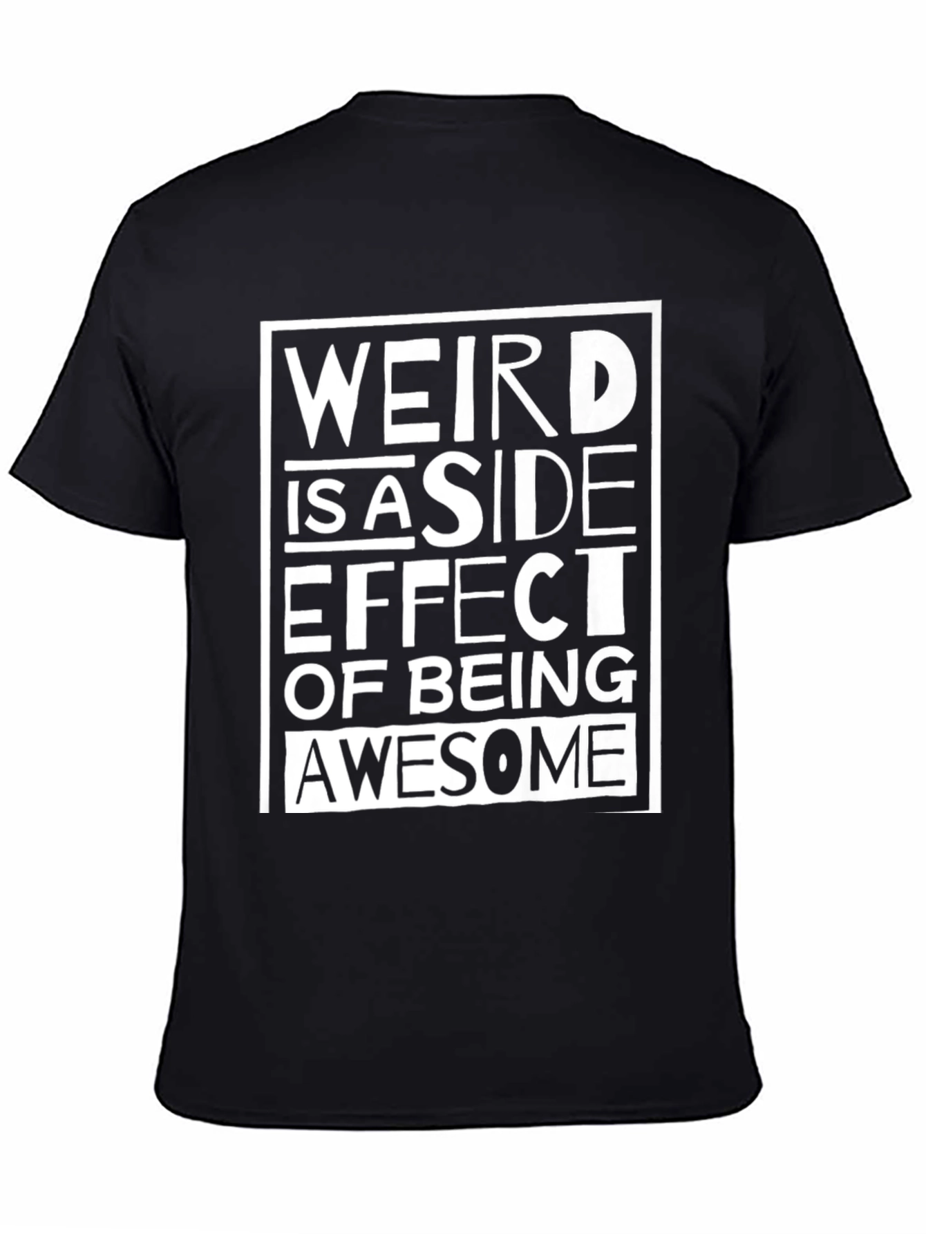 Weird Awesome Graphic Tee - Black Cotton T-Shirt