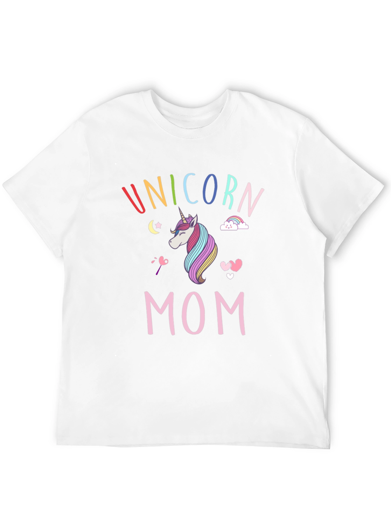 Unicorn Mom T-Shirt - Rainbow Design