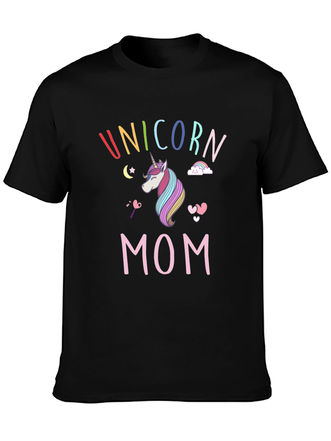 Unicorn Mom T-Shirt - Rainbow Design