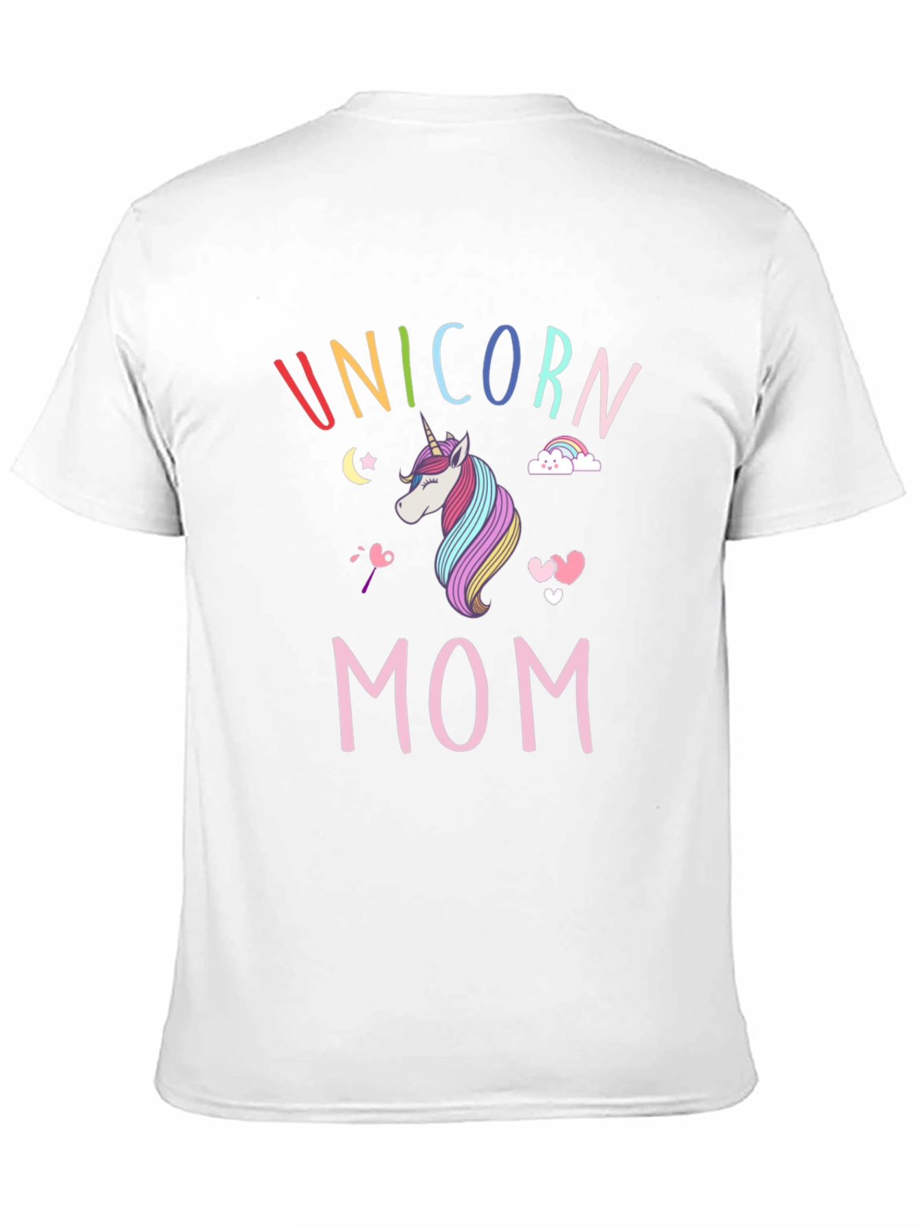 Unicorn Mom T-Shirt - Rainbow Design