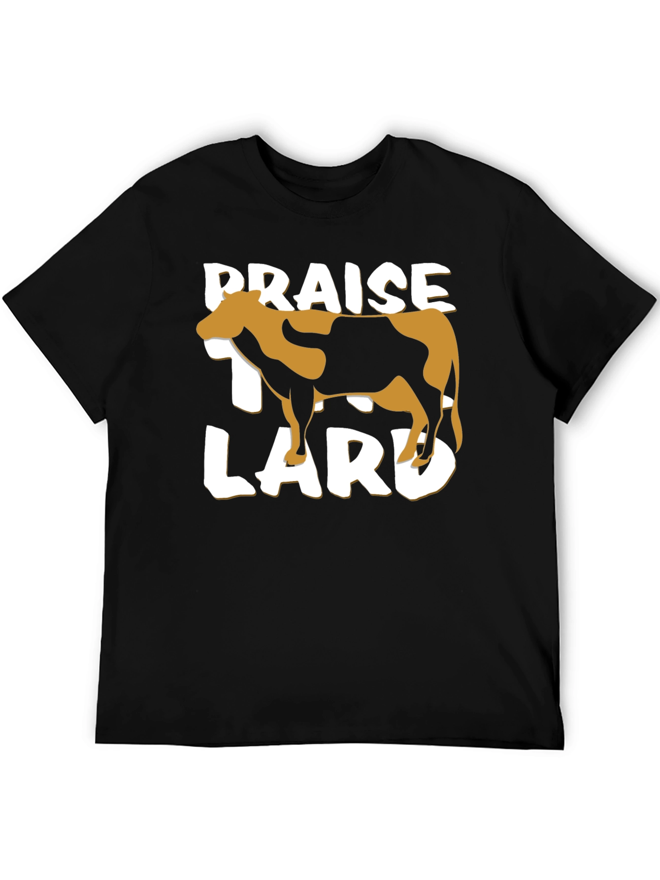 Praise Lard Black Graphic T-Shirt
