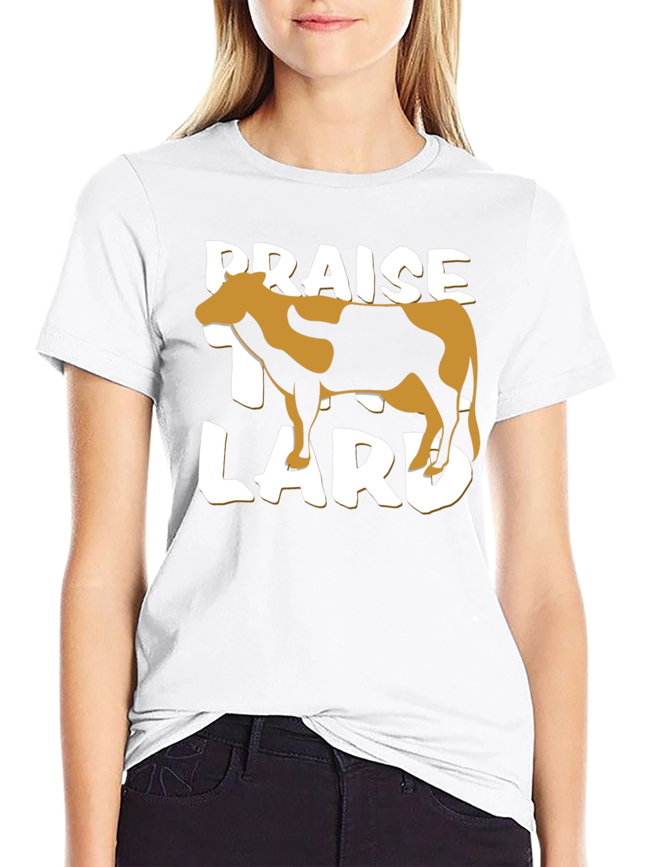 Praise Lard Black Graphic T-Shirt