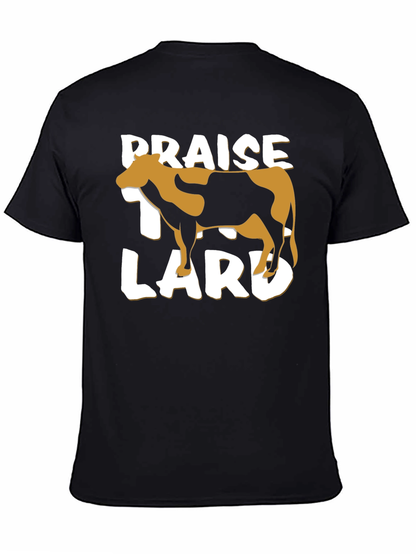 Praise Lard Black Graphic T-Shirt