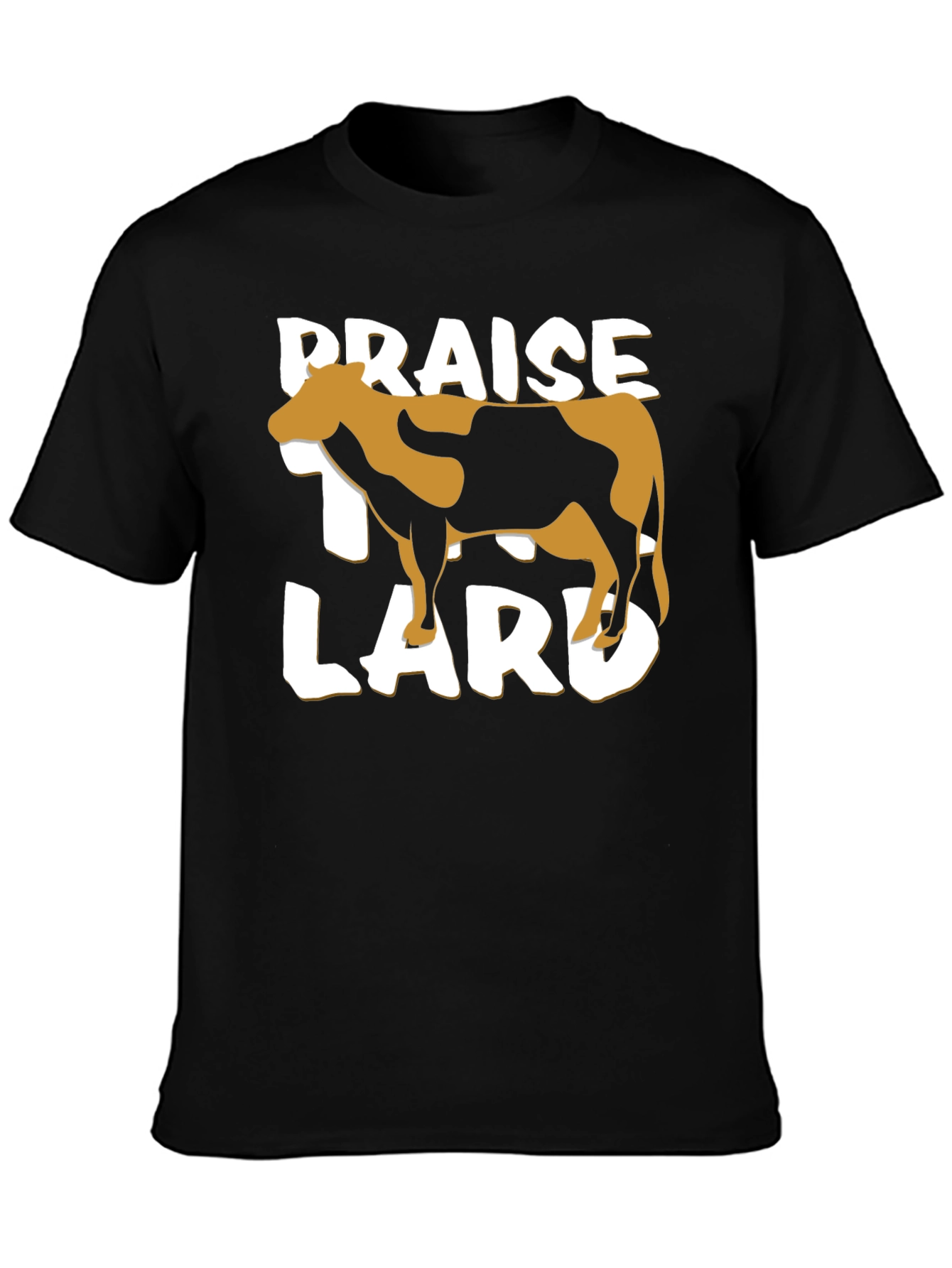 Praise Lard Black Graphic T-Shirt