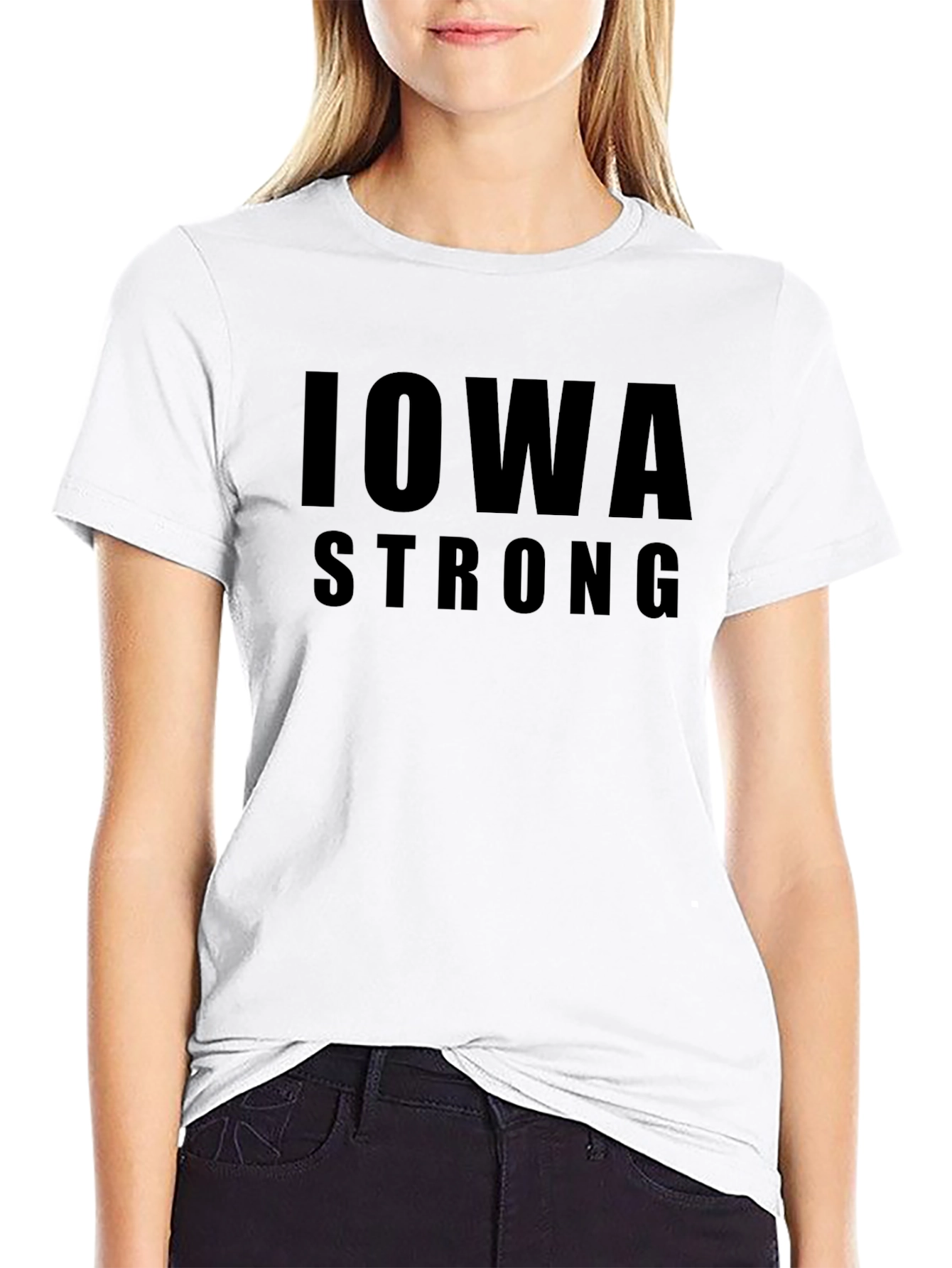 Iowa Strong T-Shirt - Black Graphic Tee