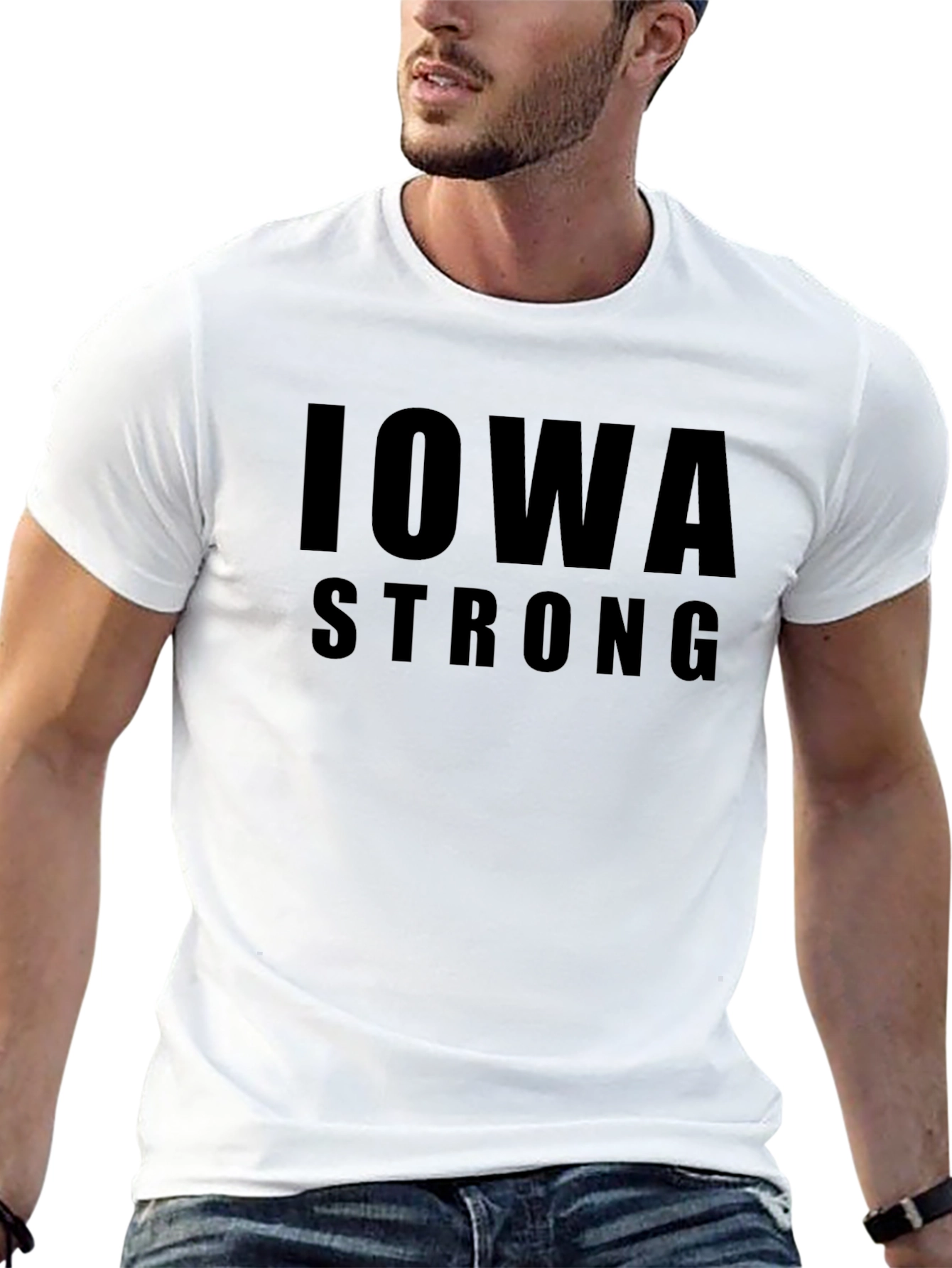 Iowa Strong T-Shirt - Black Graphic Tee