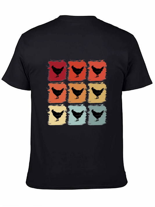 Retro Chicken Graphic Tee - Farm Animal Lovers Gift