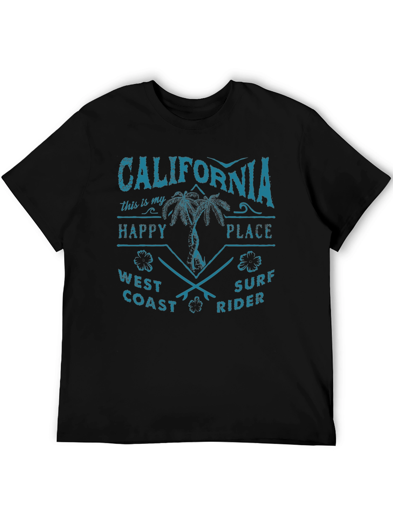 California Happy Place Surf Rider Graphic Tee