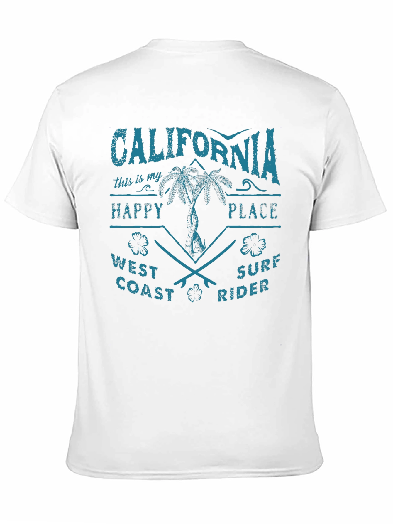 California Happy Place Surf Rider Graphic Tee