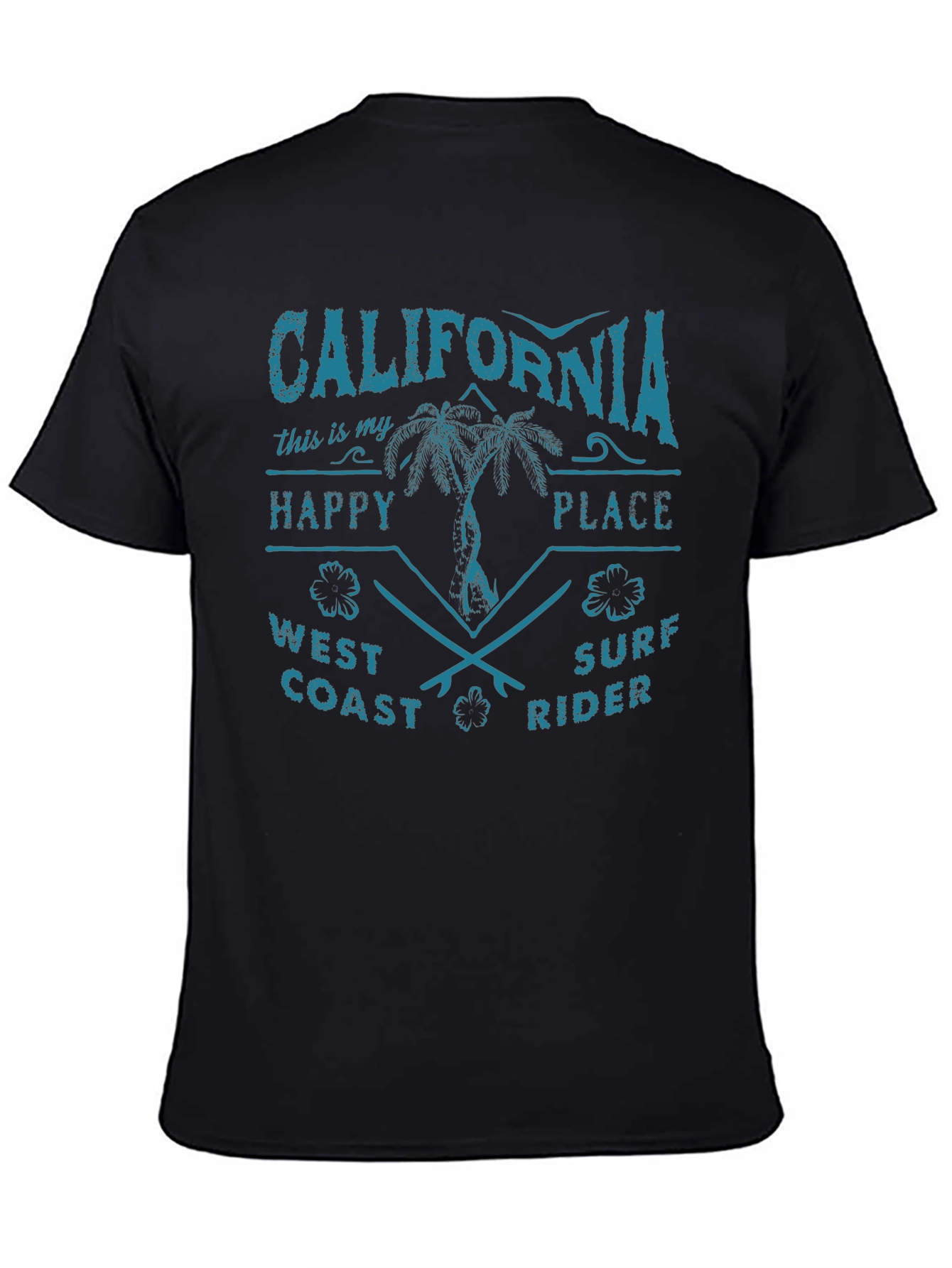 California Happy Place Surf Rider Graphic Tee