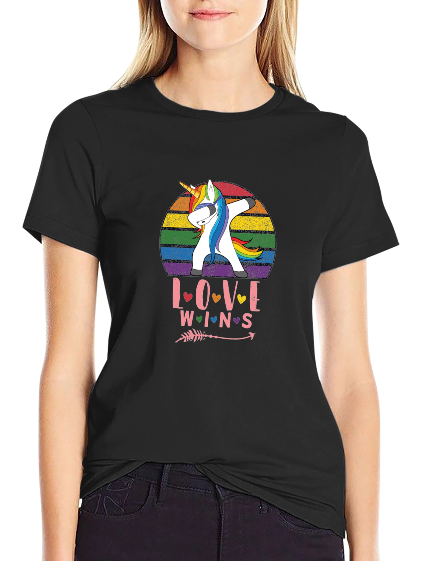 Love Wins Rainbow Unicorn T-Shirt