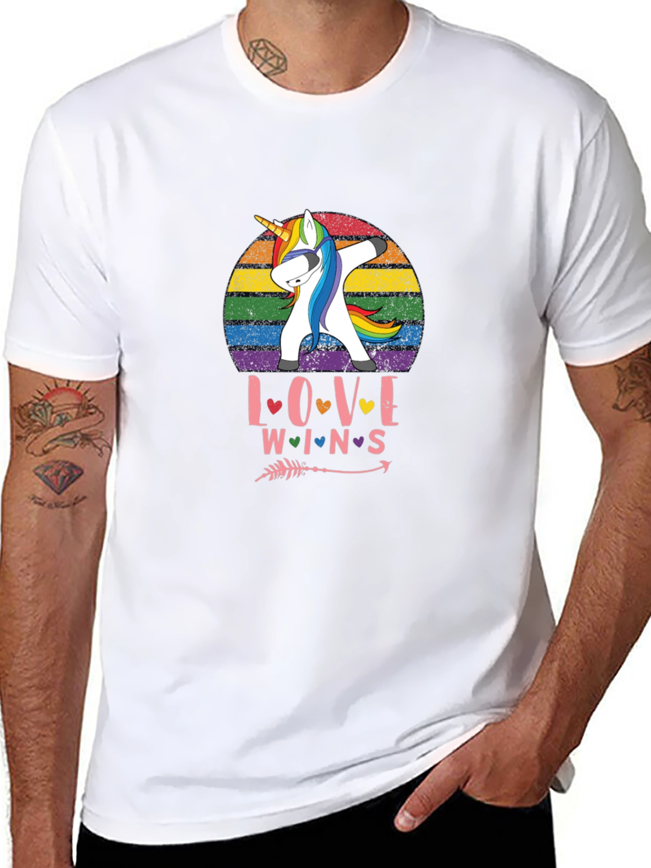 Love Wins Rainbow Unicorn T-Shirt