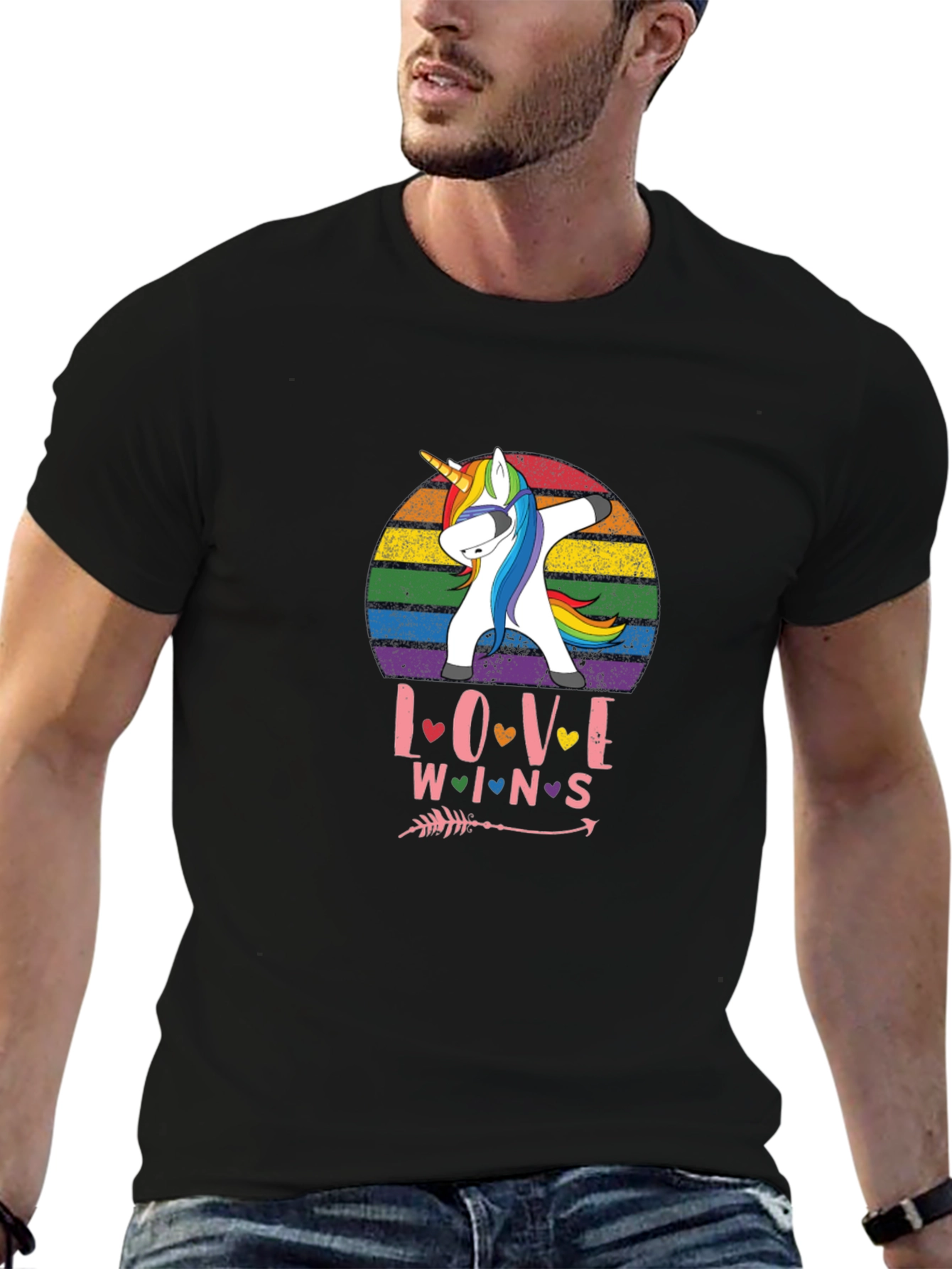 Love Wins Rainbow Unicorn T-Shirt