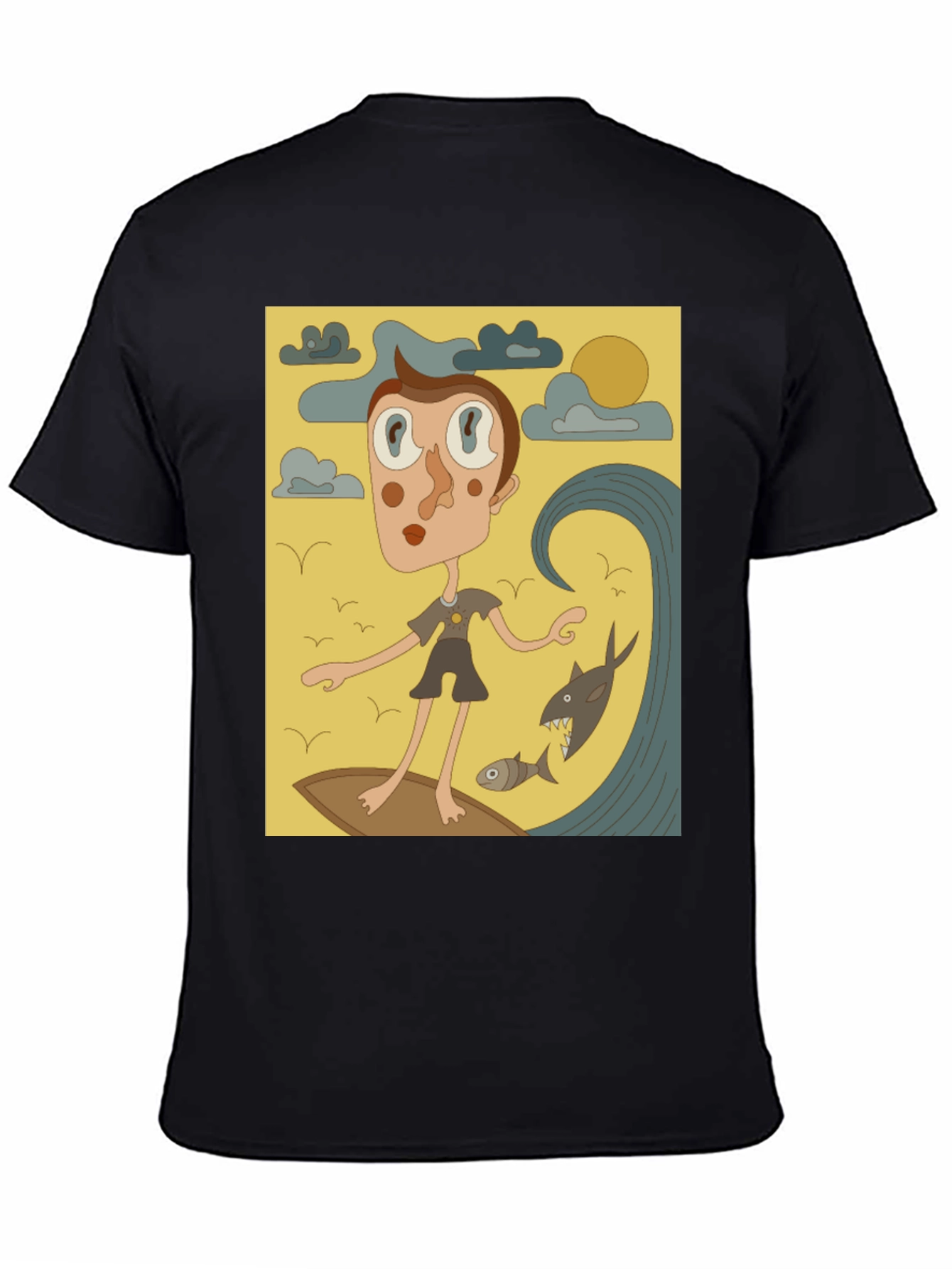 Surfing Cartoon Graphic T-Shirt