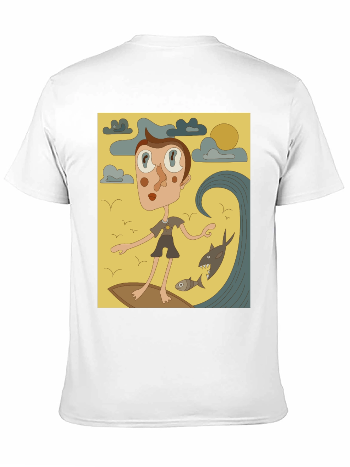Surfing Cartoon Graphic T-Shirt