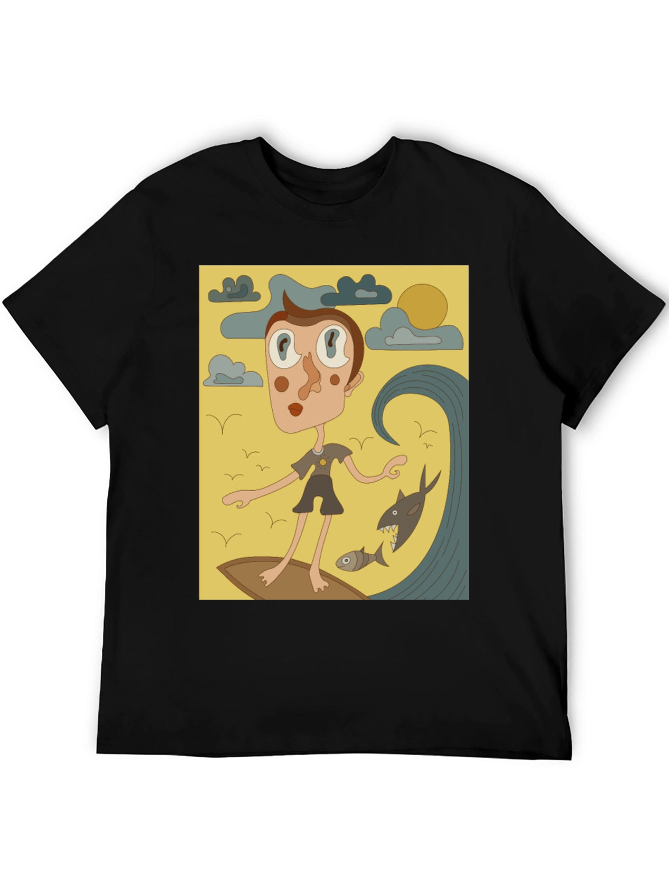 Surfing Cartoon Graphic T-Shirt