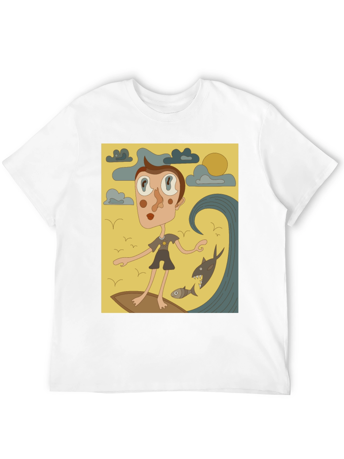 Surfing Cartoon Graphic T-Shirt