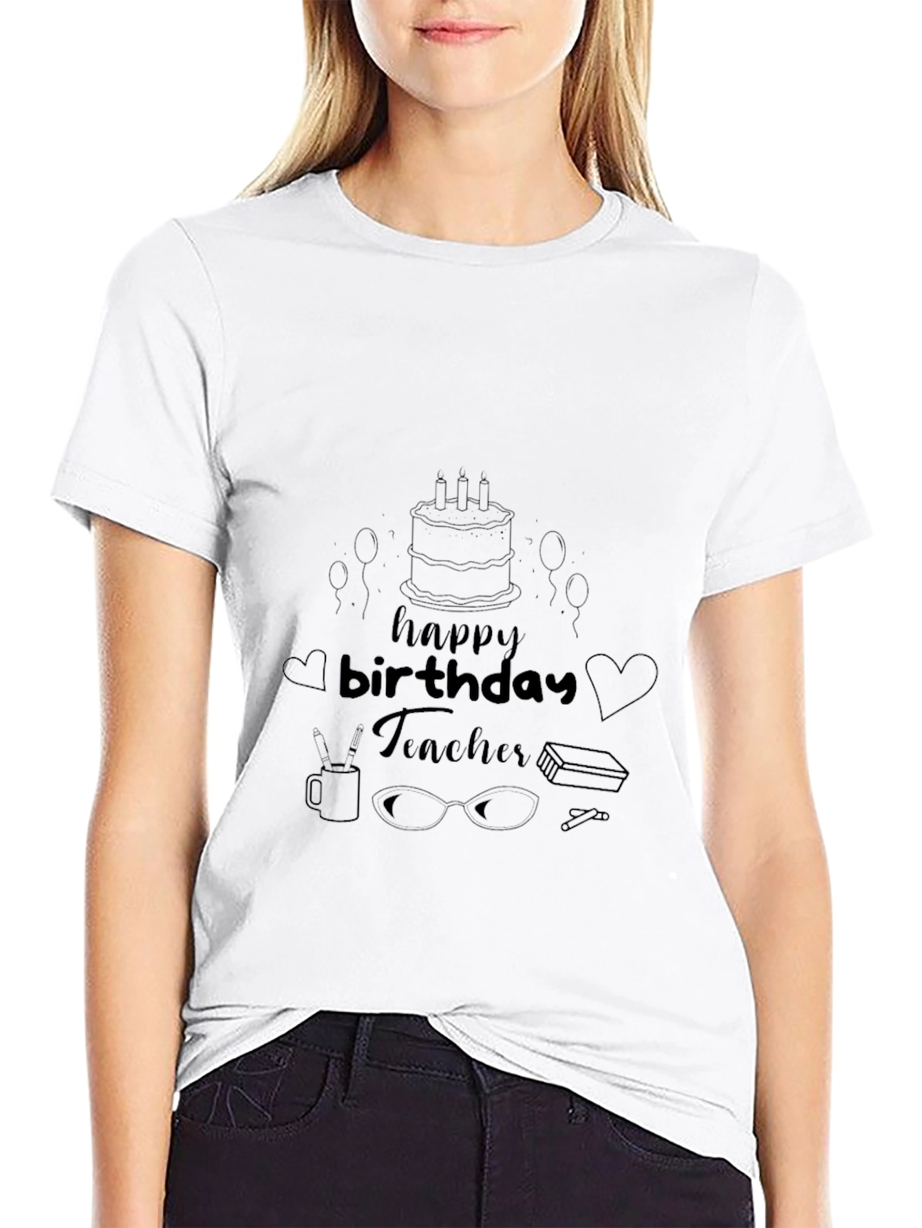 Happy Birthday Teacher Graphic T-Shirt