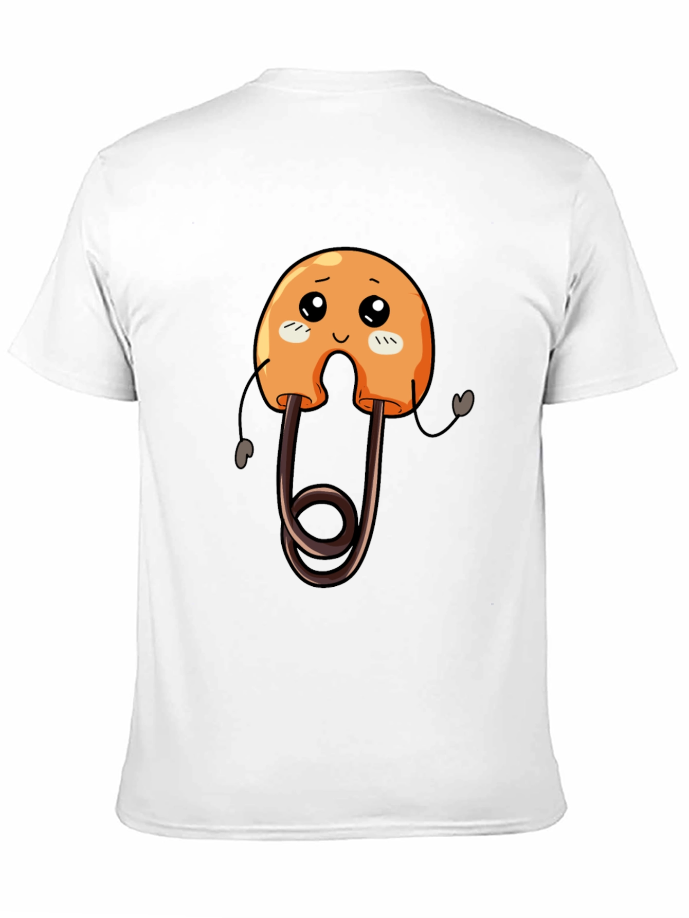 Cute Safety Pin Cartoon Graphic Tee