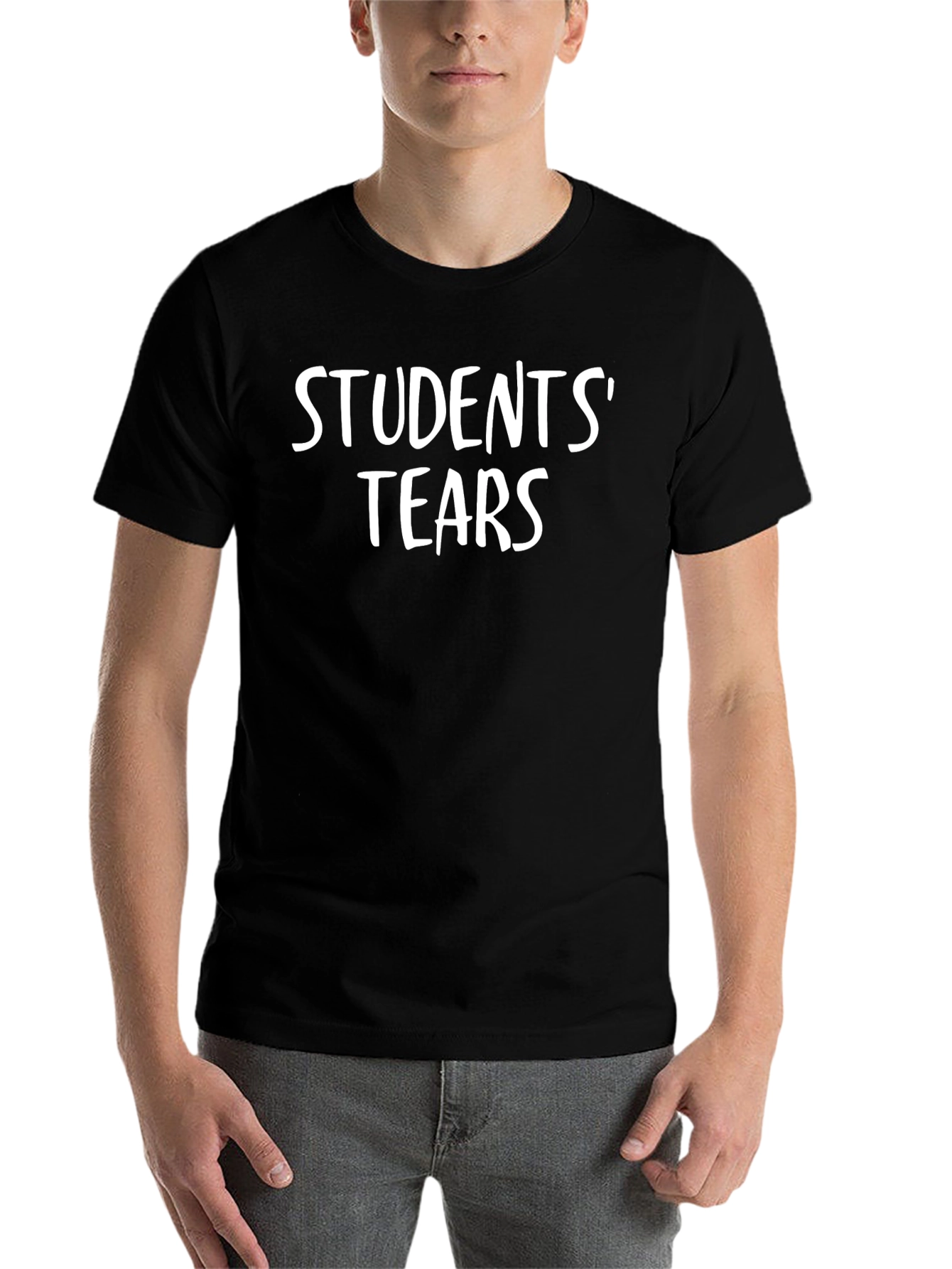 Students Tears T-Shirt - Black Cotton Graphic Tee
