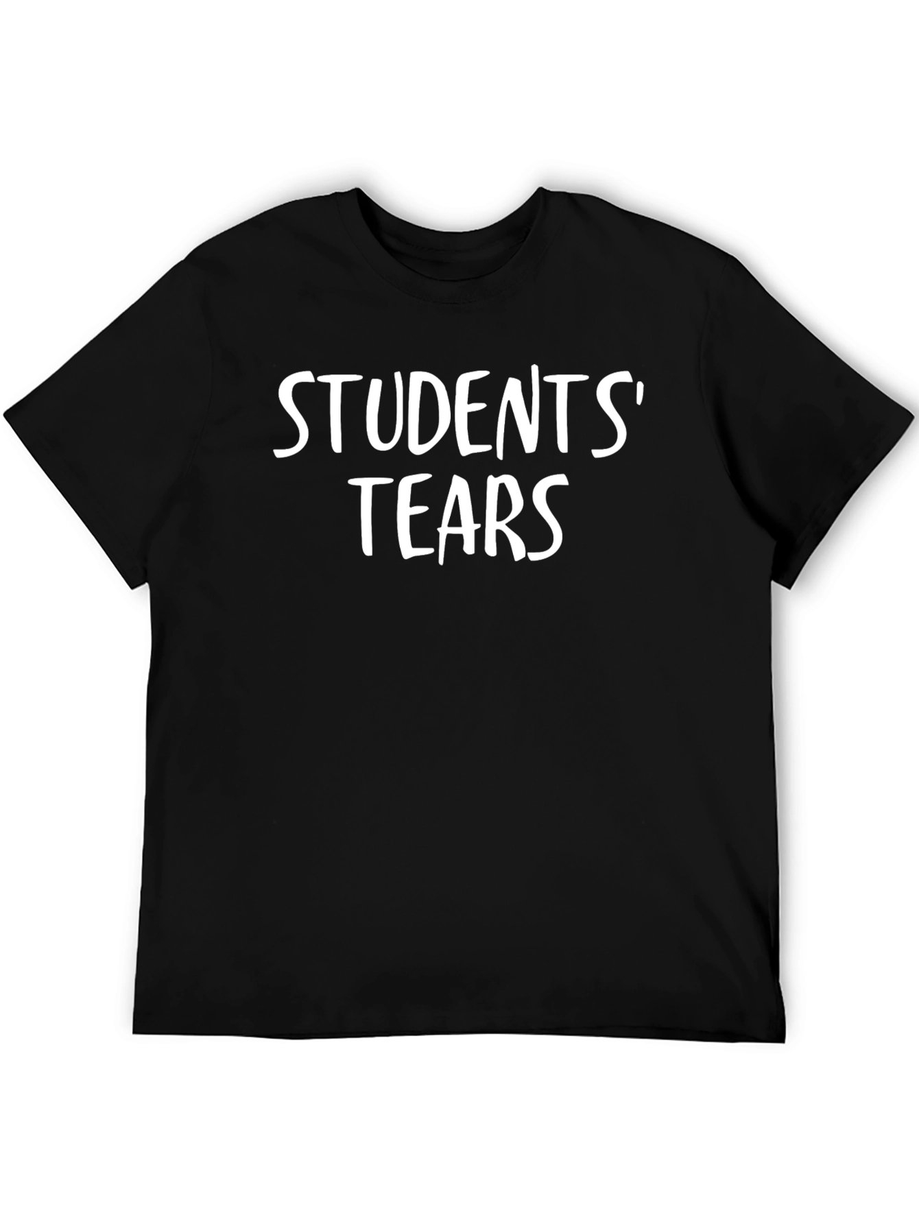 Students Tears T-Shirt - Black Cotton Graphic Tee