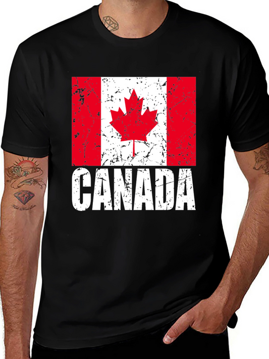Canada Flag T-Shirt - Distressed Graphic Tee