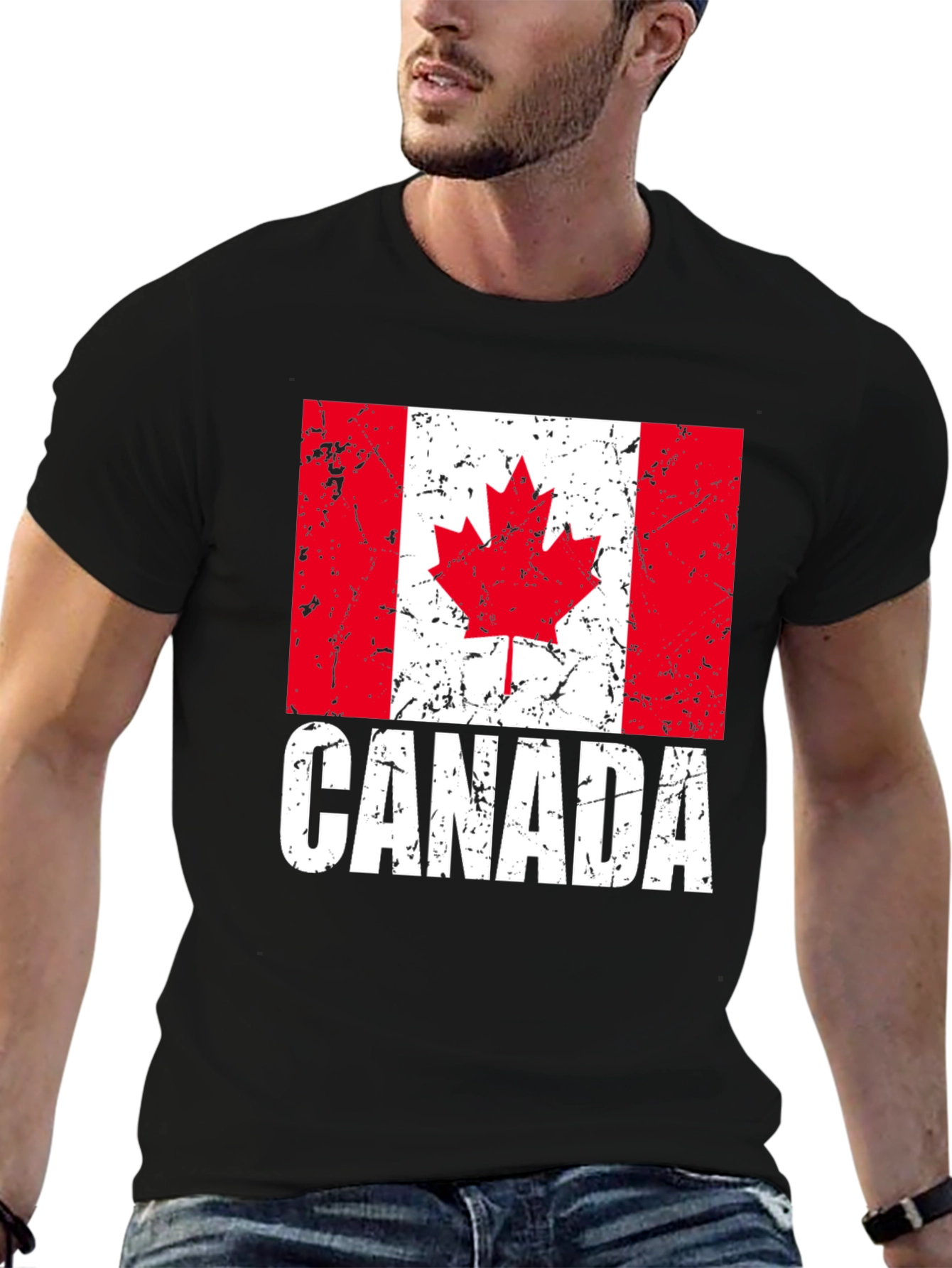 Canada Flag T-Shirt - Distressed Graphic Tee
