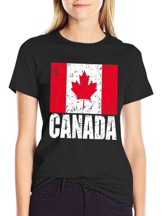 Canada Flag T-Shirt - Distressed Graphic Tee