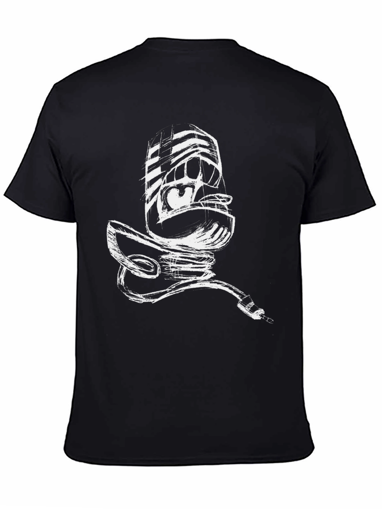 Sketchy Microphone Black Tee