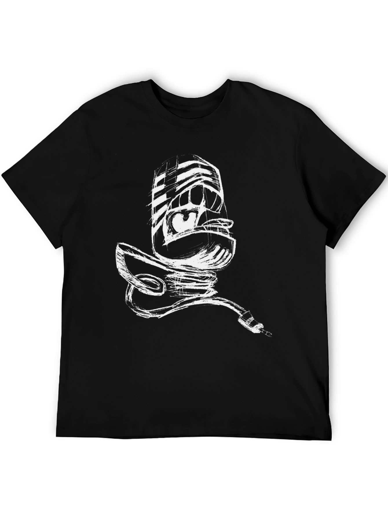 Sketchy Microphone Black Tee