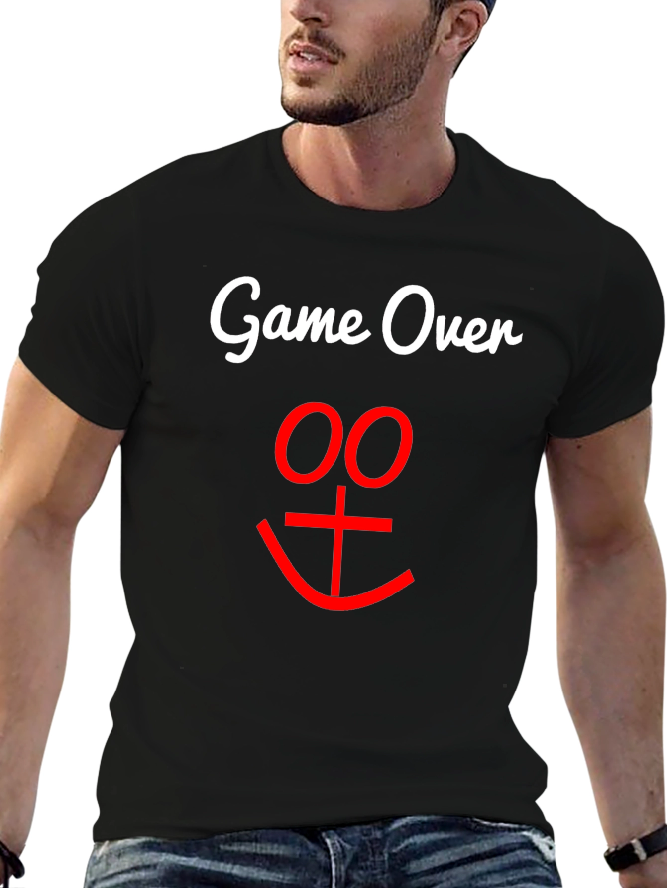 Game Over Graphic Black T-Shirt